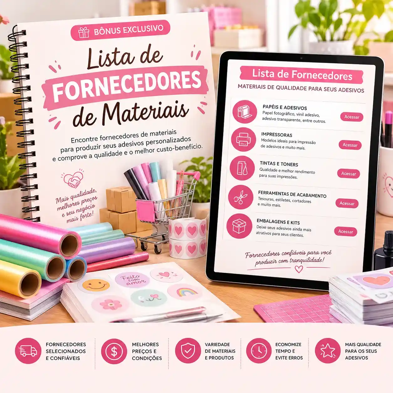 Bônus 2: Lista de Fornecedores de Materiais